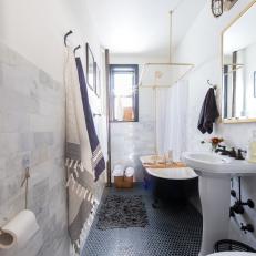 Pre-War Transitional Bathroom With Touches of Glam