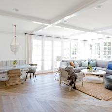 Bright and Airy Family Room is Inviting, Comfortable