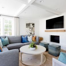Bright White Cottage Family Room