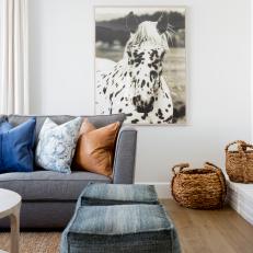 Simple Organization in Cottage Family Room