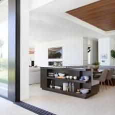Kitchen Banquette and Open Glass Door