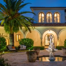 Mediterranean Courtyard of Florida Estate