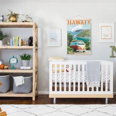 Neutral Transitional Nursery With Owl Hamper
