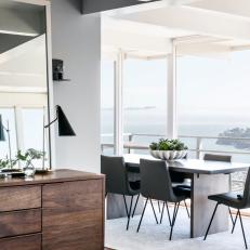 Open, Contemporary Dining Room With Views