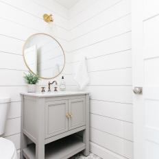 Cottage Powder Room Infused With Style