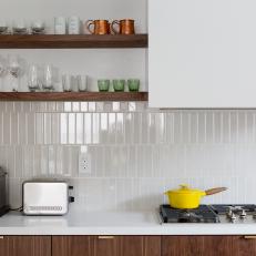 Striking Tile Backsplash in Contemporary Kitchen