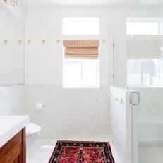 Transitional Bathroom Full of Marble