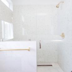 Elegant Marble Tile Shower