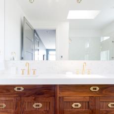 Sophisticated Master Bathroom With Double Vanity