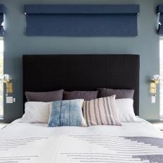 Sophisticated Contemporary Navy Bedroom