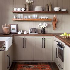 Rustic Kitchen With Farmhouse Sink