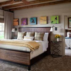 Colorful, Rustic Guest Bedroom 