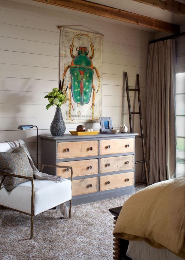 Rustic Guest Bedroom is Warm, HGTV