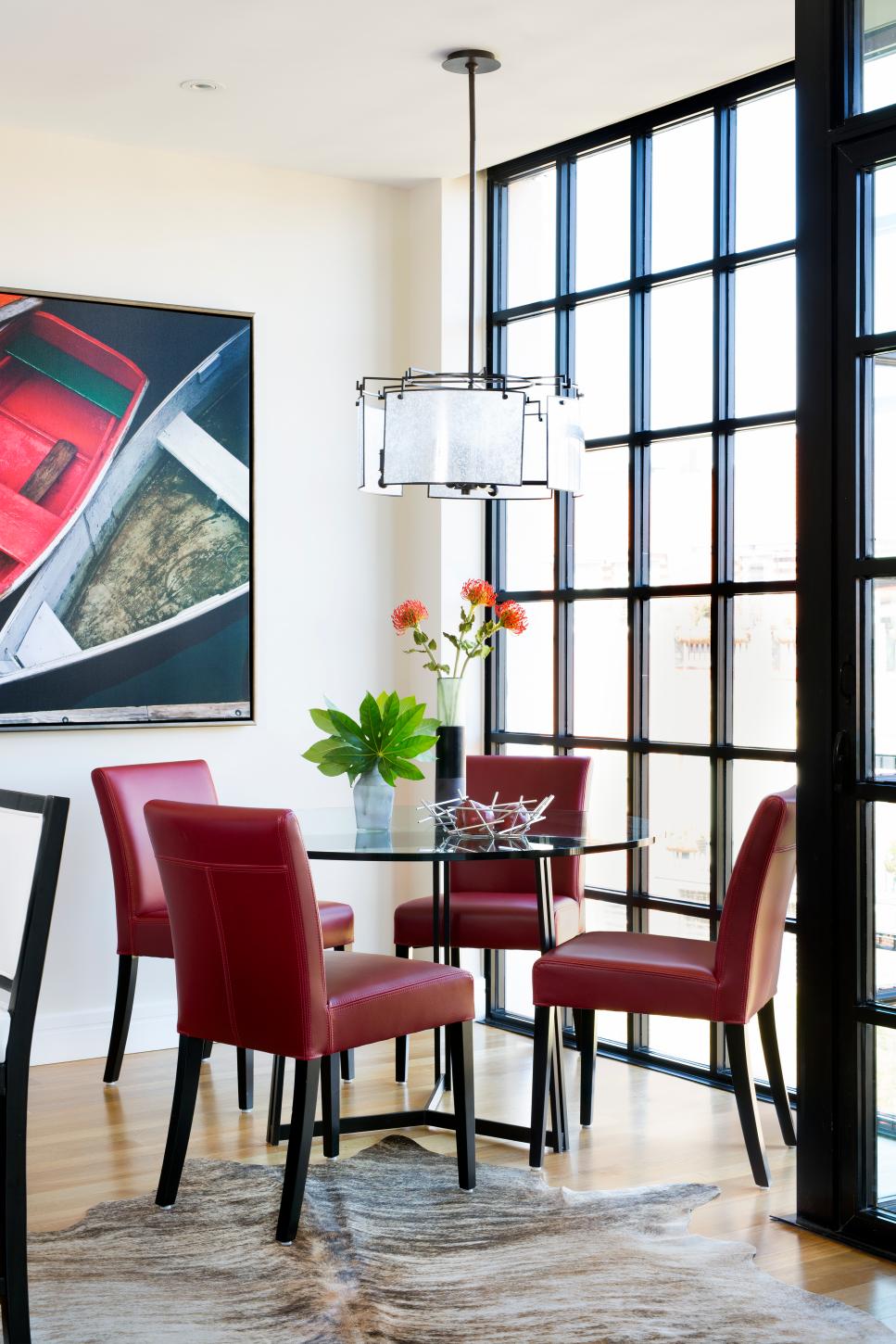 Dining Room with Wall of Windows | HGTV