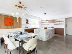 Contemporary Kitchen and Breakfast Area