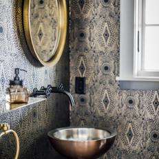 Eclectic and Vibrant Powder Room