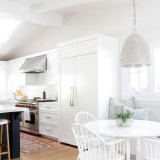 Inviting All-White Breakfast Nook