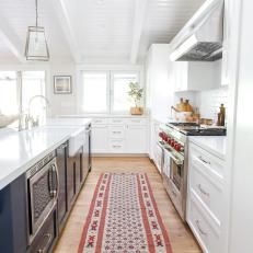 All-White Kitchen is Heart of the Home