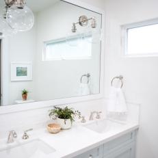 Cottage Master Bathroom With Double Vanity