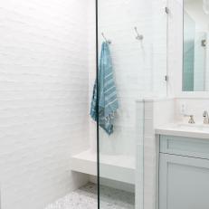 Cottage Master Bathroom With Walk-In Shower