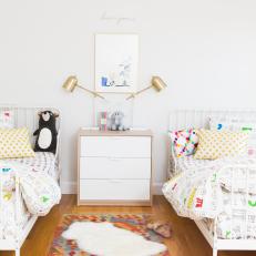 Multicolored Kids' Bedroom With Bear