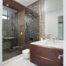 Contemporary Bathroom With Wall Hung Toilet