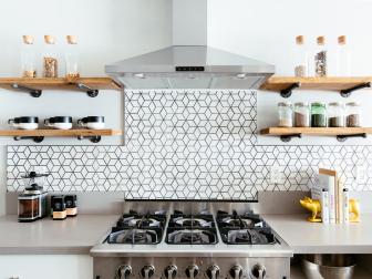 Communal Kitchen Storage with Open Shelving