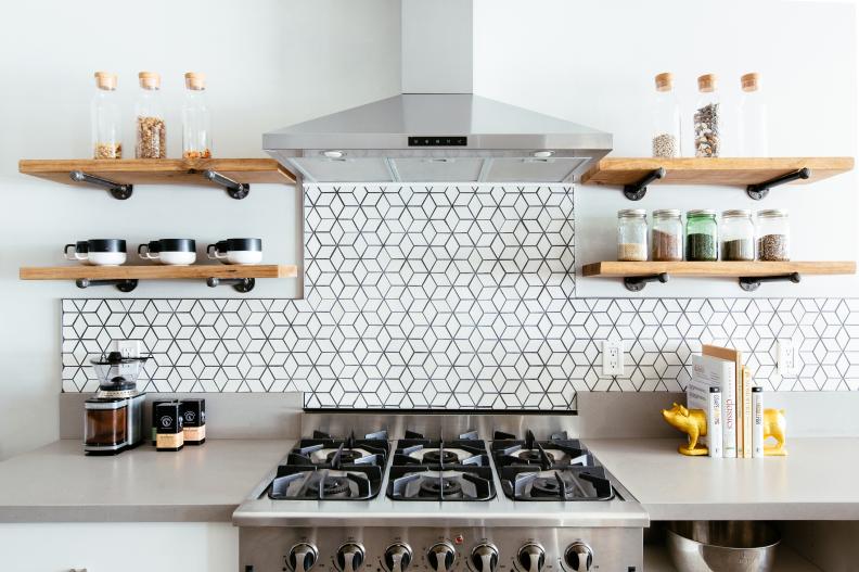 Communal Kitchen Storage with Open Shelving