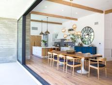 Glass Walls Surround Custom Dining Room Space
