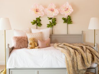 Pink Nursery With Flowers