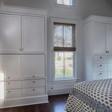Built-In Armoires Add Storage to the Master Bedroom