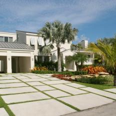 Modern Home with Concrete Pad Driveway