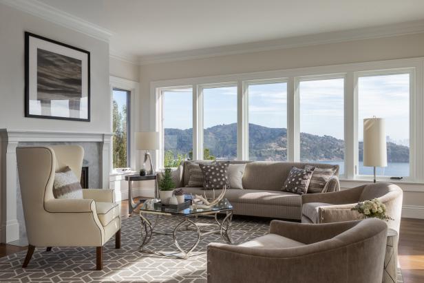 Living Room With Mountain View