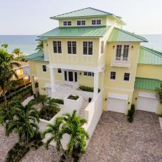 Four-Story Yellow Beach House