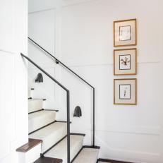 White Stairway and Metal Bannister