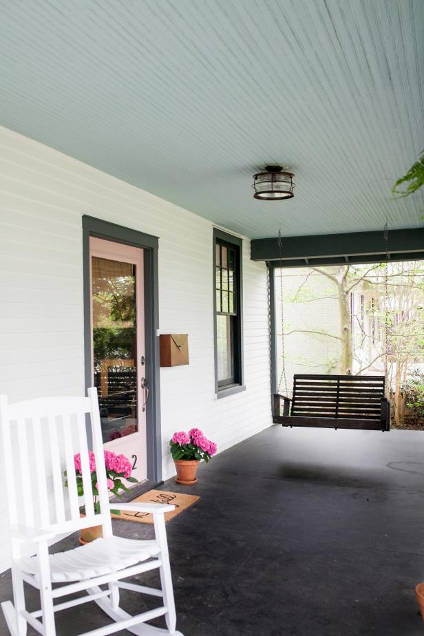 Haint Blue Porch Ceiling Of Hotelette Nashville Hgtv