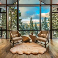 Cozy Sitting Area in Ski Getaway Living Room