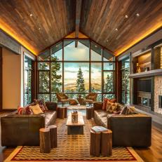 Ski Getaway Living Room with Stunning Views