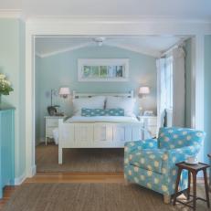 Blue Cottage-Style Master Bedroom
