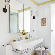 Farmhouse Bathroom with Contemporary, Traditional Touches