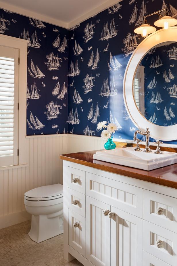 Nautical Themed Bathroom | HGTV