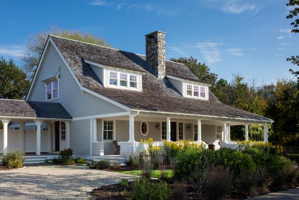 Beach Cottage With Gray Shingle Siding 