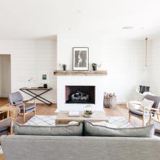 Contrast in White Living Room