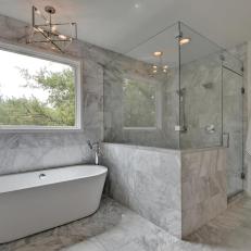 Spa-Worthy Marble Bathroom