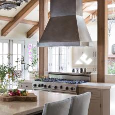 Rustic Eat-In Kitchen With Exposed Beams