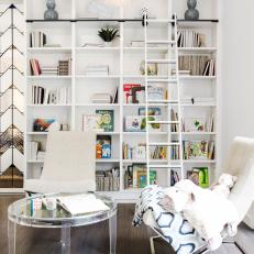 Kids' Reading Nook in Stylish Living Room Design