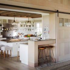 Neutral, Rustic Kitchen and Living Area