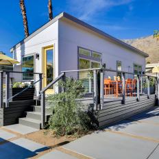 Modern Gray Micro House in Palm Springs