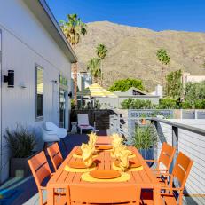 Colorful Outdoor Dining Spot