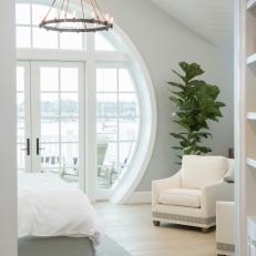 Transitional Master Bedroom With Ocular Window